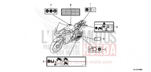 ETICHETTA DI AVVERTIMENTO CBR250RAB di 2011